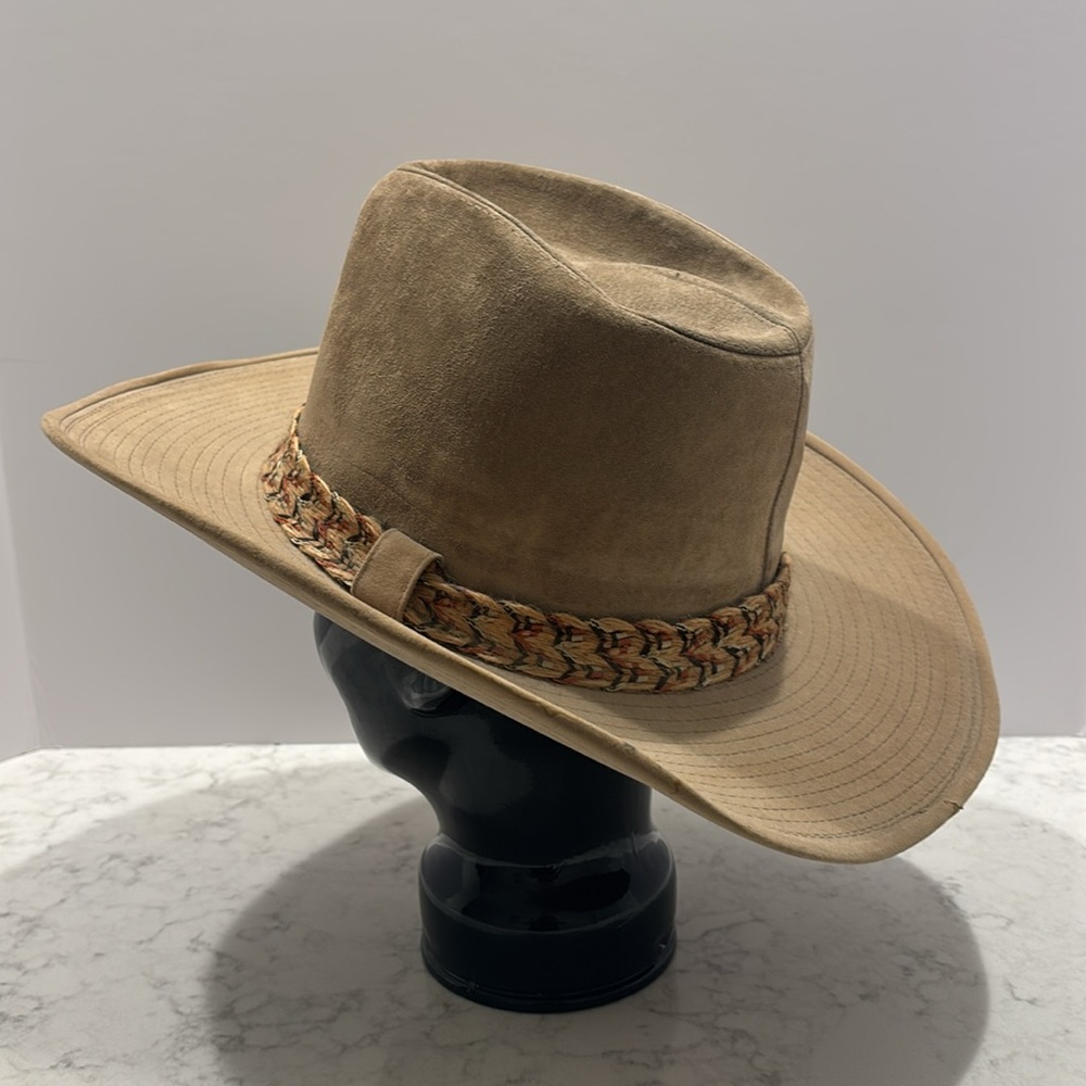 Resistol Self-Conforming Tan Feather Western Cowboy Hat size 7 1/8‎ - Picture 11 of 14